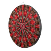 Rode decoratieve dartbord (Voorkant Rechts)
