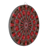 Rode decoratieve dartbord (Voorkant Links)