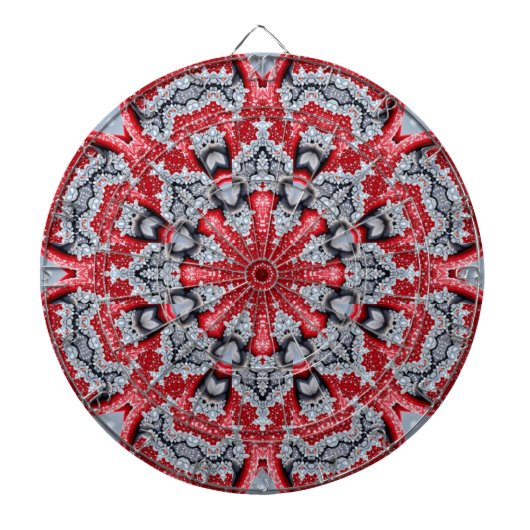 Rode decoratieve dartbord (Voorkant)