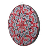 Rode decoratieve dartbord (Voorkant Rechts)