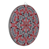 Rode decoratieve dartbord (Voorkant Links)
