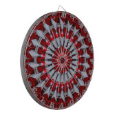 Rode decoratieve dartbord (Voorkant Links)