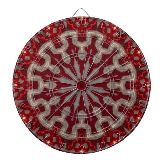 Rode decoratieve dartbord (Voorkant)