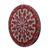 Rode decoratieve dartbord (Voorkant Rechts)