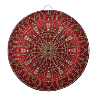 Rode decoratieve dartbord