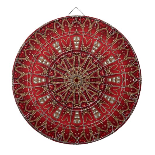 Rode decoratieve dartbord (Voorkant)
