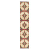 Rode decoratieve feesttafel runner medium tafelloper (Voorkant)