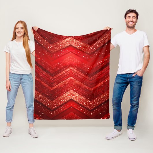 Rode decoratieve fleece deken (In situ)