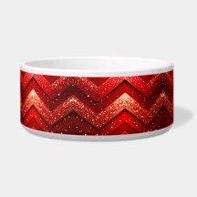 Rode Decoratieve Glitter Keramische Pet Bowl