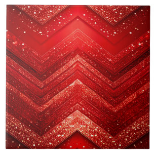 Rode Decoratieve Glitter Keramische Tegel Tegeltje