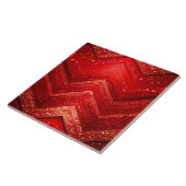 Rode Decoratieve Glitter Keramische Tegel Tegeltje (Zijkant)