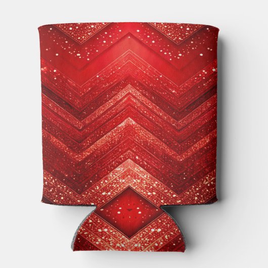 Rode Decoratieve Glitter Koelbox Blikjeskoeler (Achterkant)