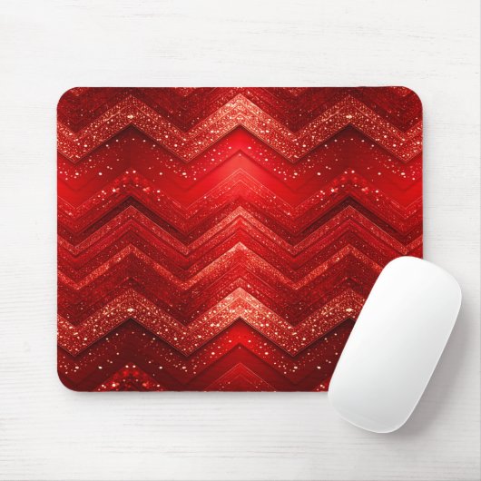Rode Decoratieve Glitter Mousepad Muismat (Met muis)