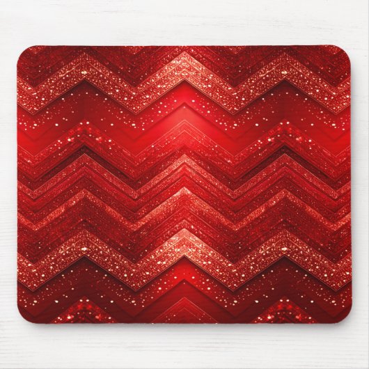 Rode Decoratieve Glitter Mousepad Muismat (Voorkant)