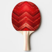 Rode Decoratieve Glitter Ping Pong Paddle Tafeltennisbatje (Achterkant)