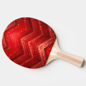 Rode Decoratieve Glitter Ping Pong Paddle Tafeltennisbatje (Zijkant)