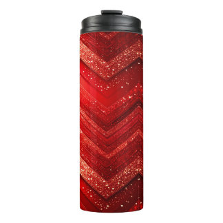 Rode Decoratieve Glitter Thermische Tumbler Thermosbeker