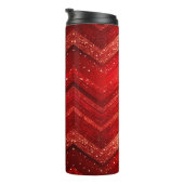 Rode Decoratieve Glitter Thermische Tumbler Thermosbeker (Geroteerd rechts)