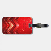 Rode decoratieve glitters bagagelabel (Achterkant horizontaal)