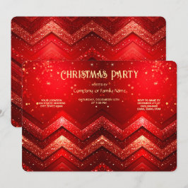 Rode decoratieve kerst glitter feestelijke partij kaart