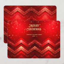 Rode decoratieve kerst glitter kerstkaart