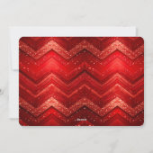 Rode decoratieve kerst glitter kerstkaart (Achterkant)