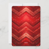 Rode decoratieve kerst glitter kerstkaart (Achterkant)