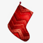 Rode decoratieve kerst glitter kerstsok (Voorkant (Hangend))