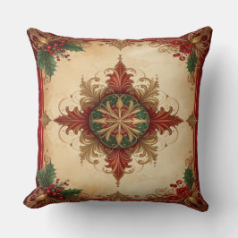 Rode decoratieve kerst kussenhoes kussen