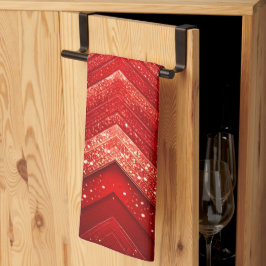 Rode Decoratieve Kerst Vakantie Keukendoek Theedoek