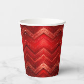 Rode Decoratieve Kerst Vakantie Papier Cups Papieren Bekers (Achterkant)