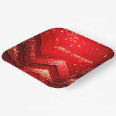 Rode Decoratieve Kerst Vakantiepapier Bord (Gebogen)