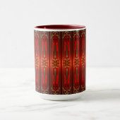 Rode decoratieve kerstbeker mok (Midden)
