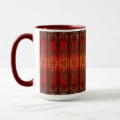 Rode decoratieve kerstbeker mok (Links)