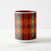 Rode decoratieve kerstbeker mok (Midden)