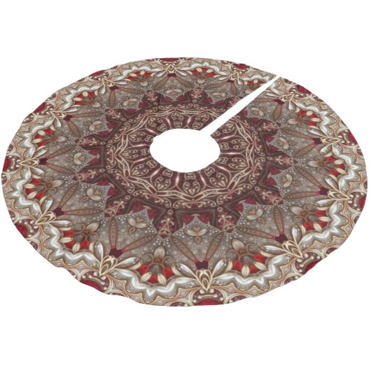 Rode decoratieve kerstboomrok kerstboom rok (Gekanteld)