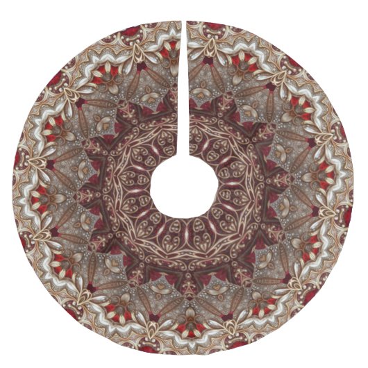 Rode decoratieve kerstboomrok kerstboom rok (Voorkant)