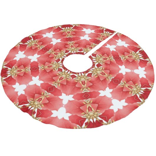 Rode decoratieve kerstboomrok kerstboom rok (Gekanteld)