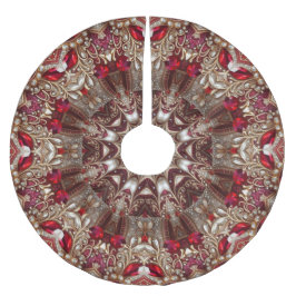 Rode decoratieve kerstboomrok kerstboom rok