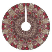 Rode decoratieve kerstboomrok kerstboom rok (Voorkant)