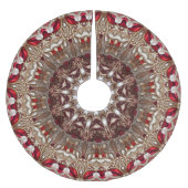 Rode decoratieve kerstboomrok kerstboom rok (Voorkant)