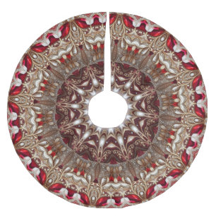 Rode decoratieve kerstboomrok kerstboom rok