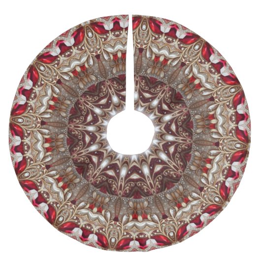 Rode decoratieve kerstboomrok kerstboom rok (Voorkant)