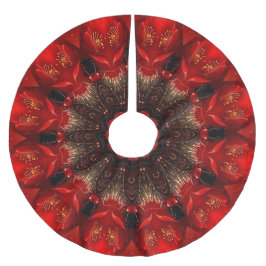 Rode decoratieve kerstboomzoom kerstboom rok