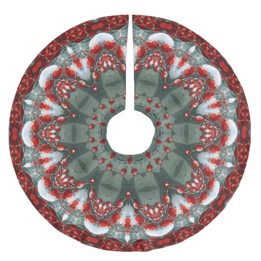 Rode decoratieve kerstboomzoom kerstboom rok (Voorkant)