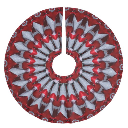 Rode decoratieve kerstboomzoom kerstboom rok (Voorkant)