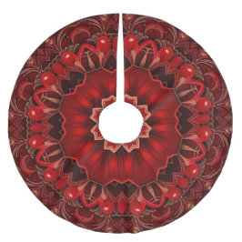 Rode decoratieve kerstboomzoom kerstboom rok