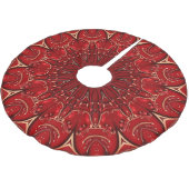 Rode decoratieve kerstboomzoom kerstboom rok (Gekanteld)