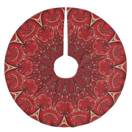 Rode decoratieve kerstboomzoom kerstboom rok