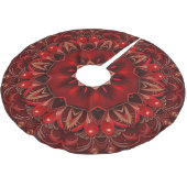 Rode decoratieve kerstboomzoom kerstboom rok (Gekanteld)